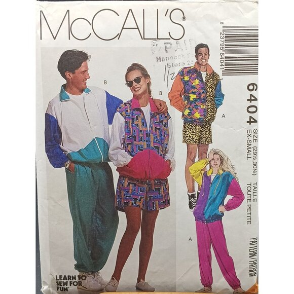 McCalls 6404 Vintage Sewing Pattern For Jacket Pants & Shorts Size XS - Picture 1 of 2